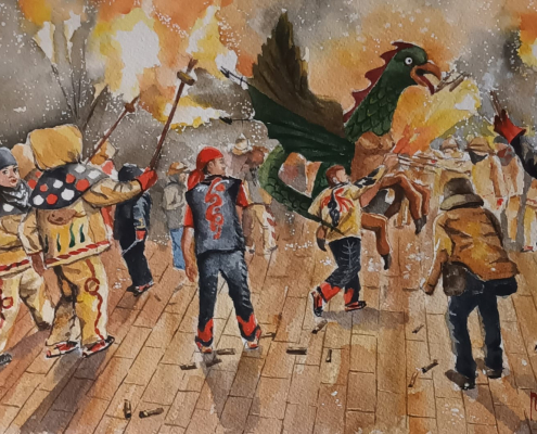 Correfoc_aquarel·la_tarragona